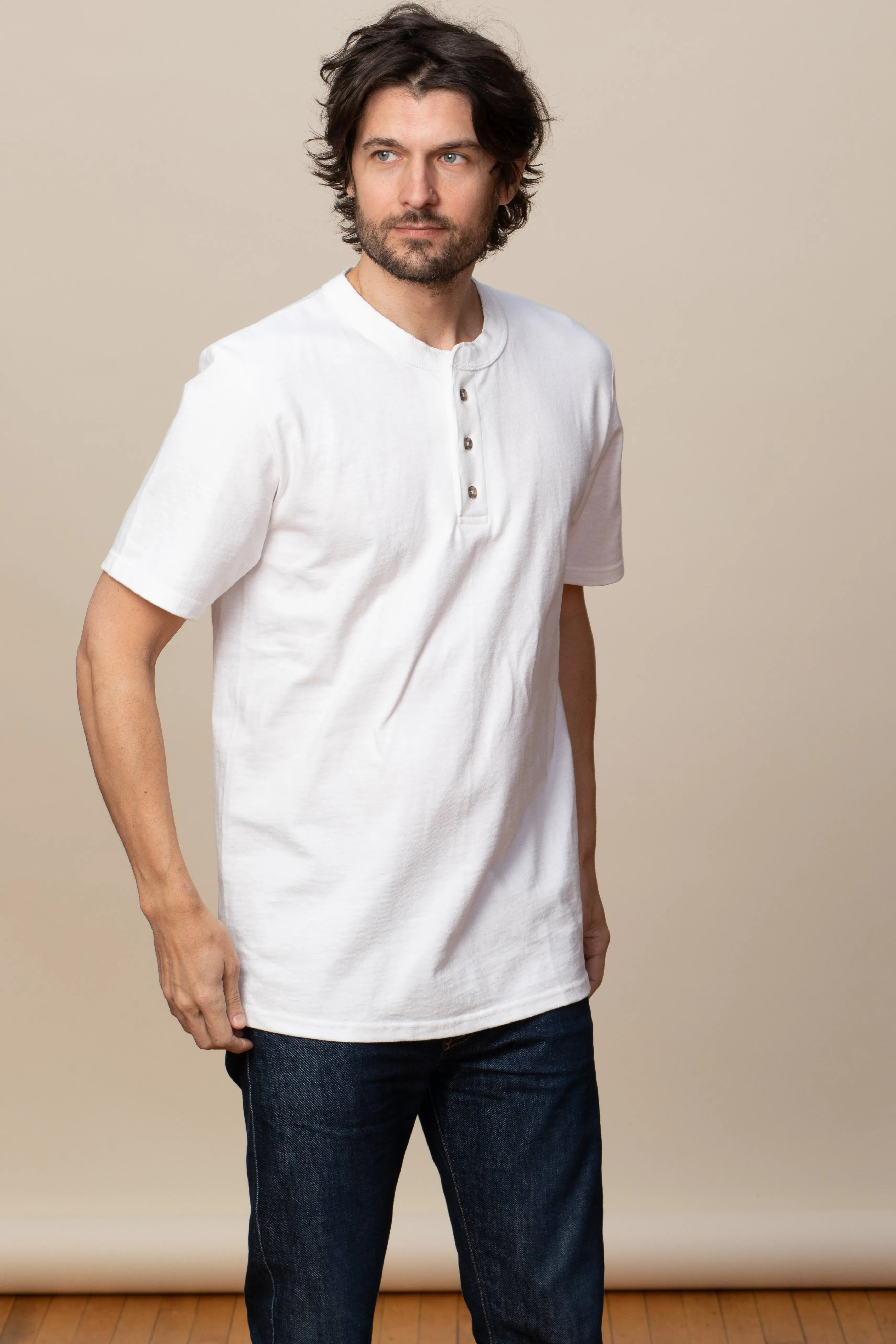 Adult Short Sleeve Henley Classic Fit