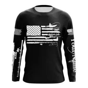 American Flag 3D Long Sleeve Multicolor Fishing Hunting Shirt For Fisherman Hunter