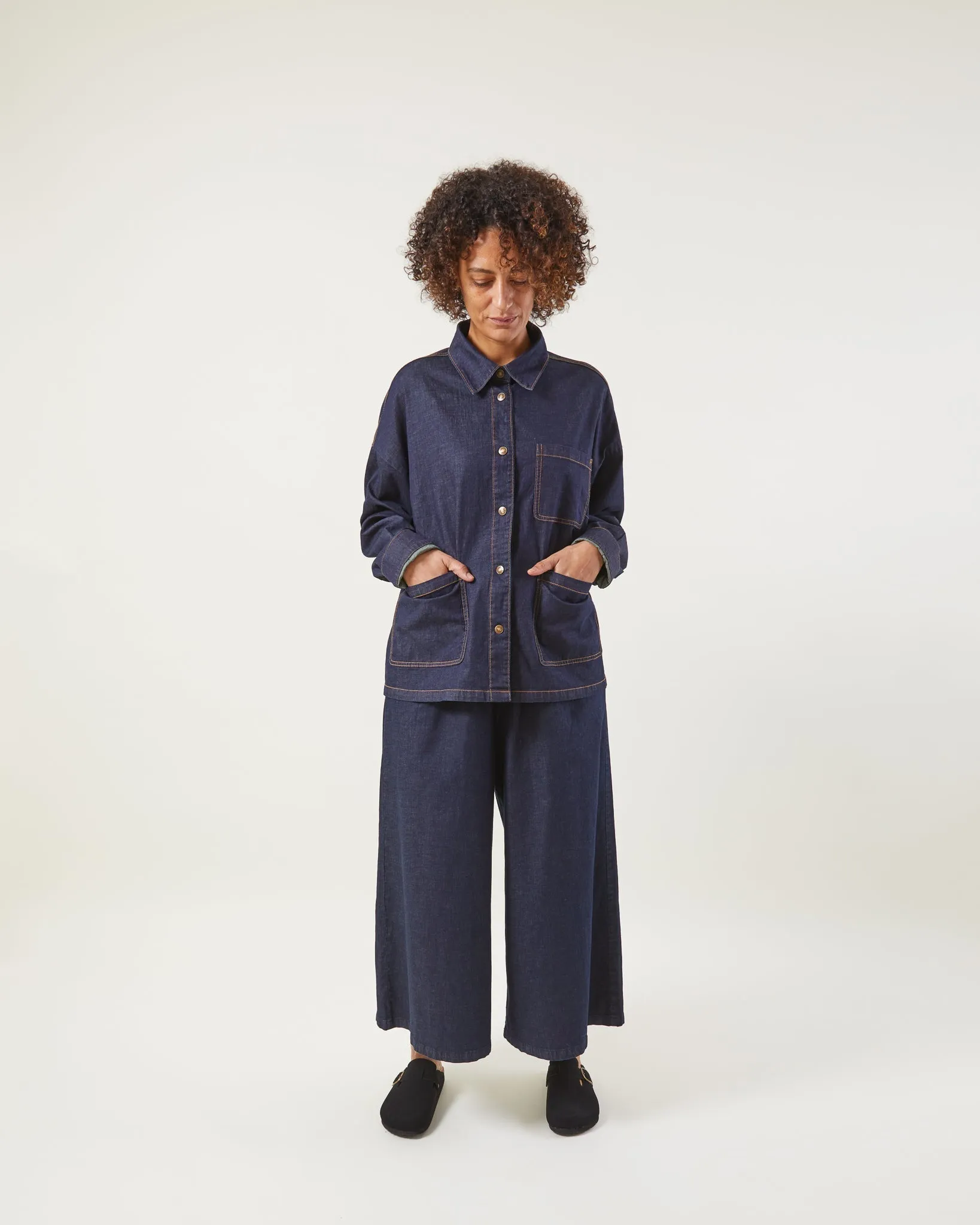 Armelle Trouser - Denim Chambray