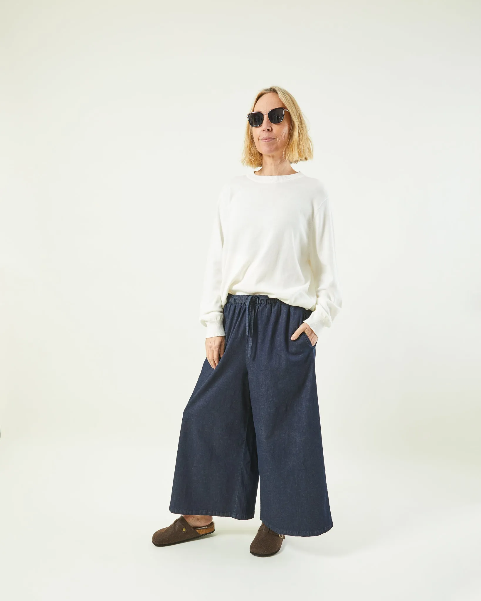 Armelle Trouser - Denim Chambray