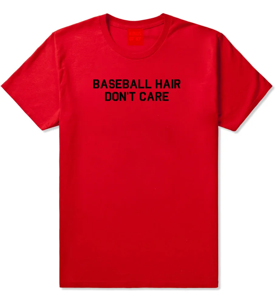 Baseball Hair Dont Care Mens T-Shirt