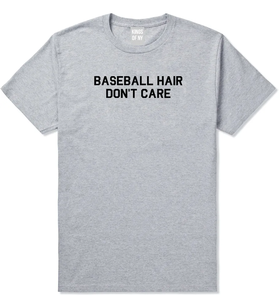 Baseball Hair Dont Care Mens T-Shirt