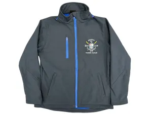 Belfast Boat Club Mens Full Zip Hooded Soft Shell Jacket (Navy/Royal)