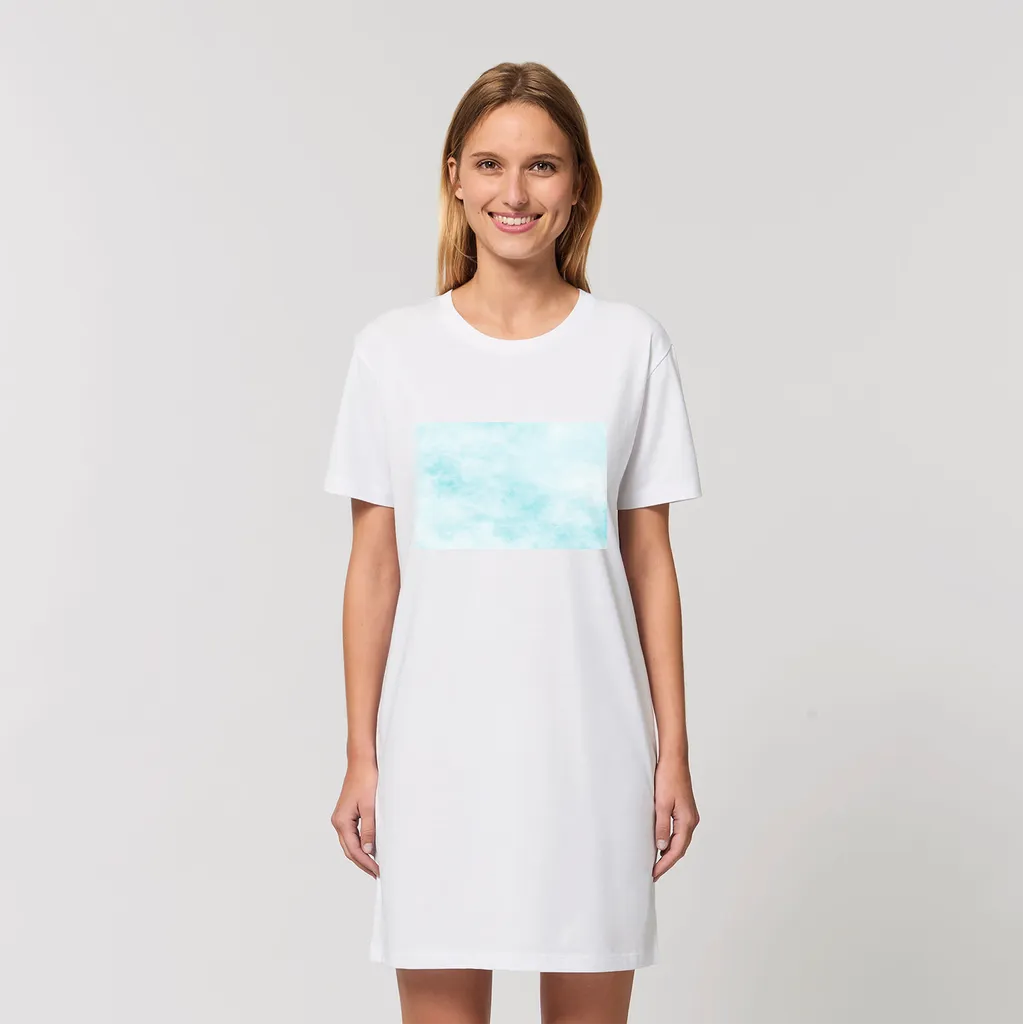 Blue Clouds Organic T-Shirt Dress