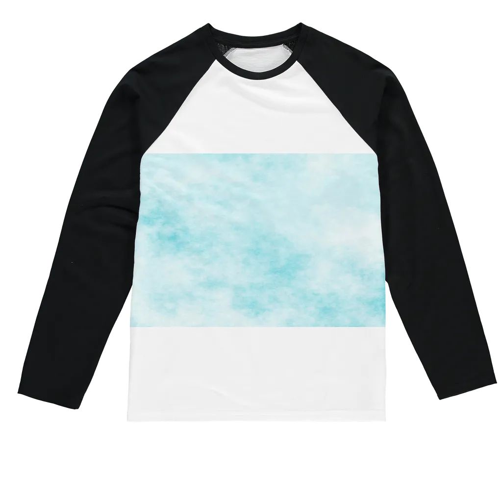 Blue Clouds Sublimation Baseball Long Sleeve T-Shirt