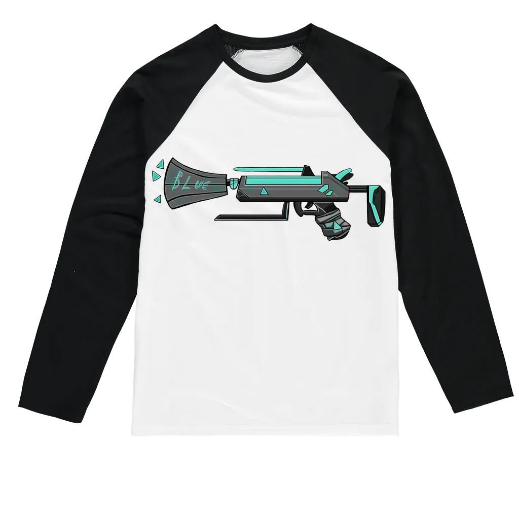 Blue Weapon Sublimation Baseball Long Sleeve T-Shirt