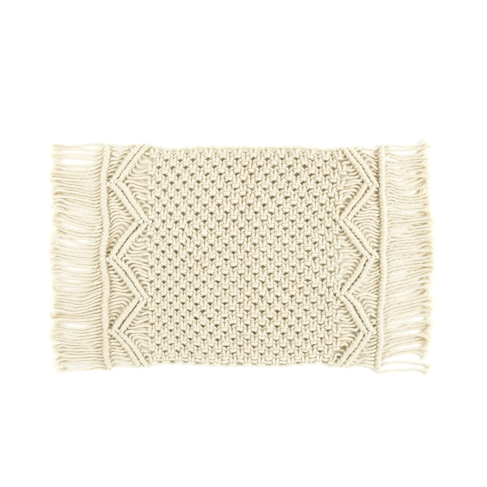 Boho Macrame Indoor/Outdoor Placemat 2-Pack Set