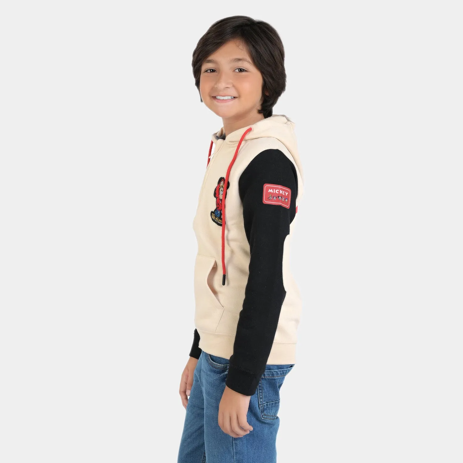 Boys Fleece Hooded Jacket Character - B.Sand