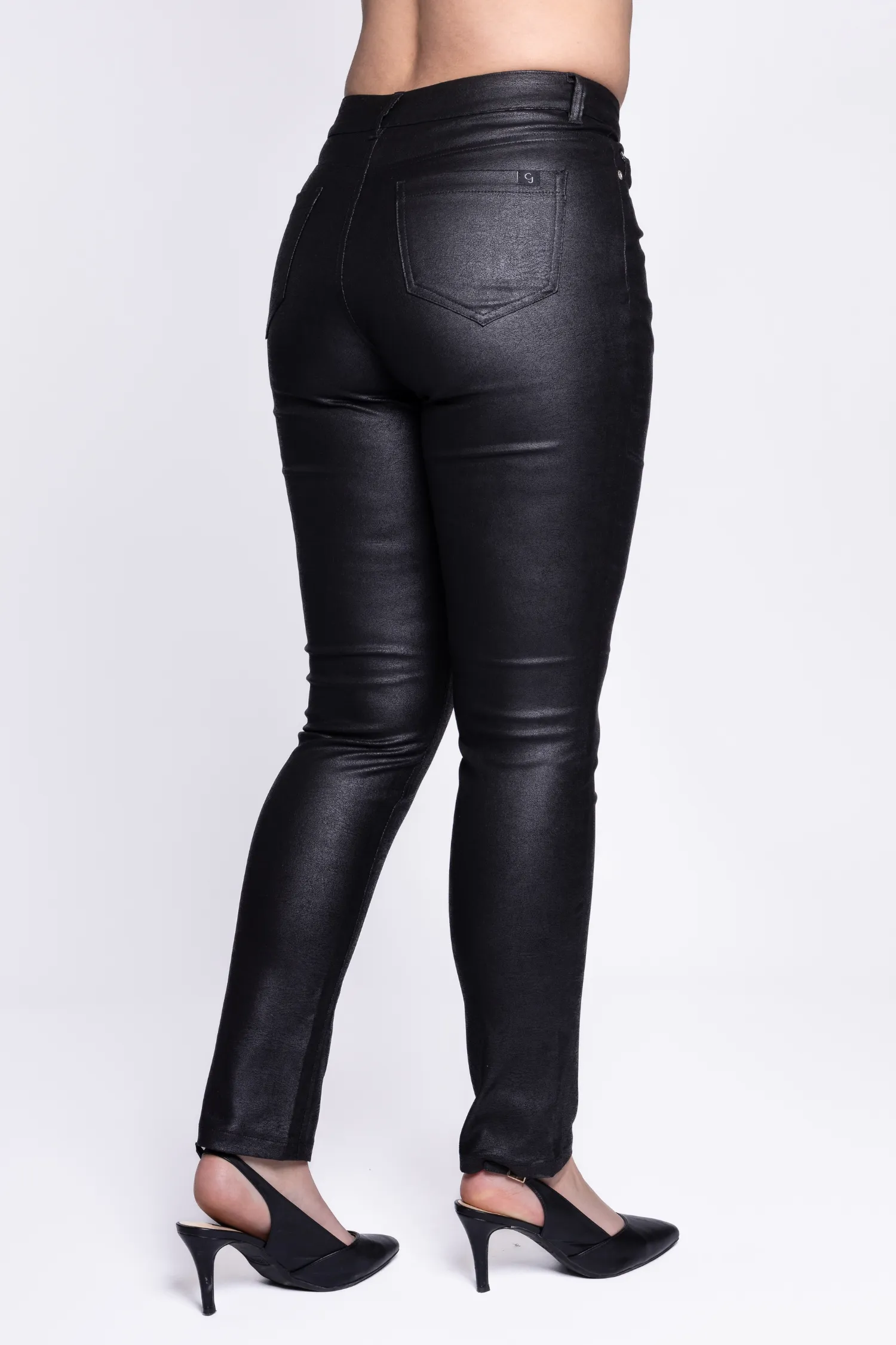 Carreli Slim Leg Pleather Jeans - BP289