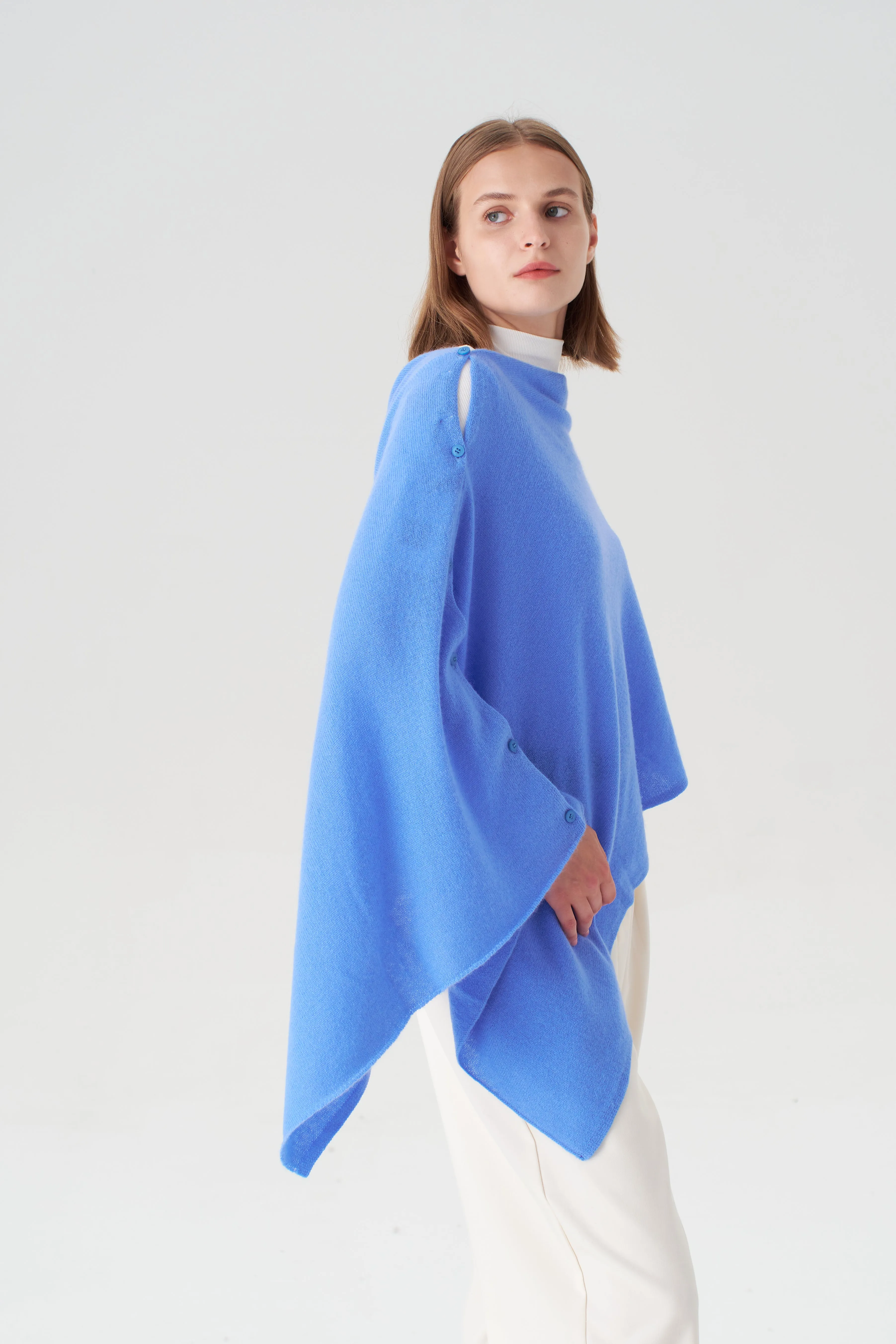 Cashmere Topper - Azure Blue