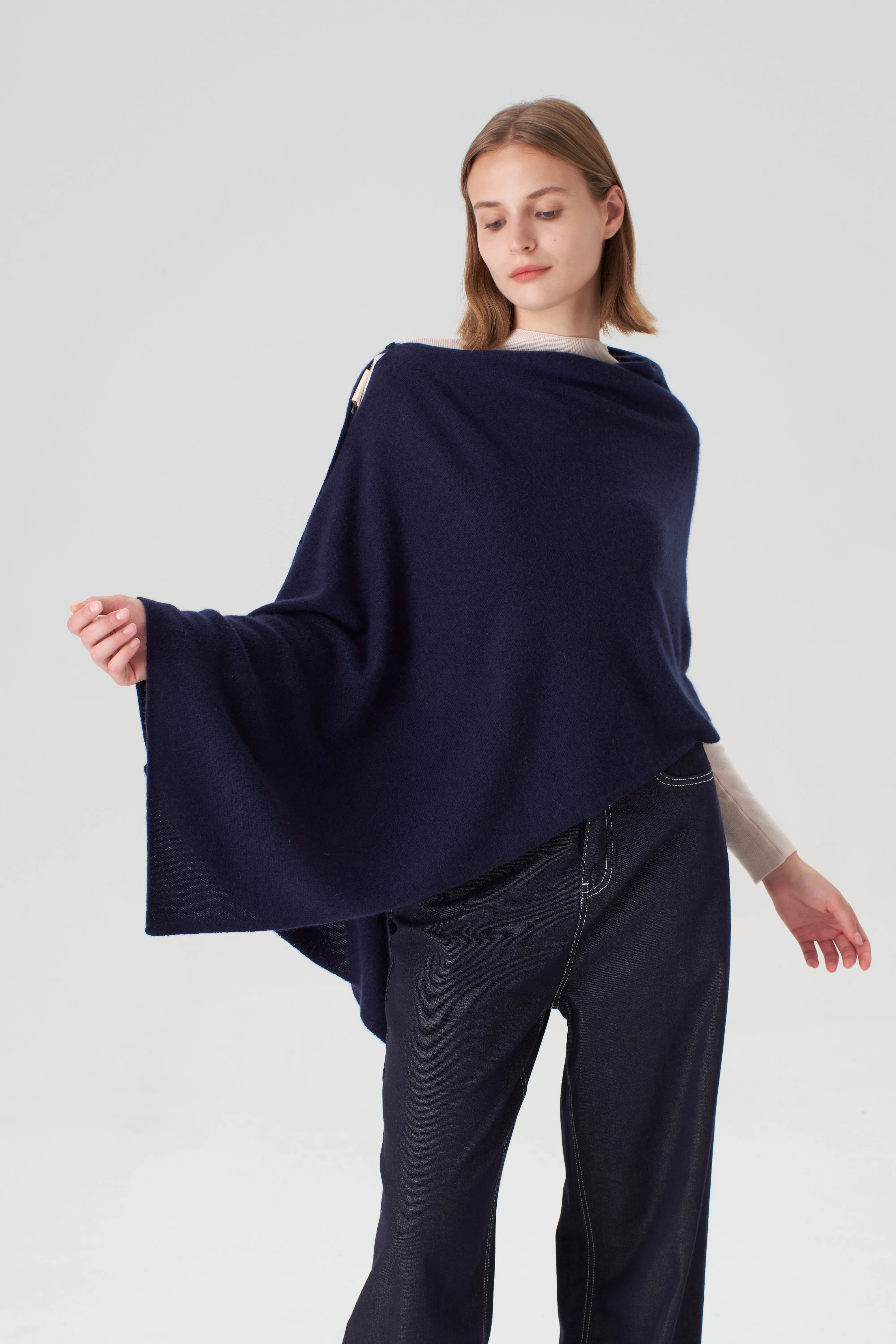 Cashmere Topper - Navy