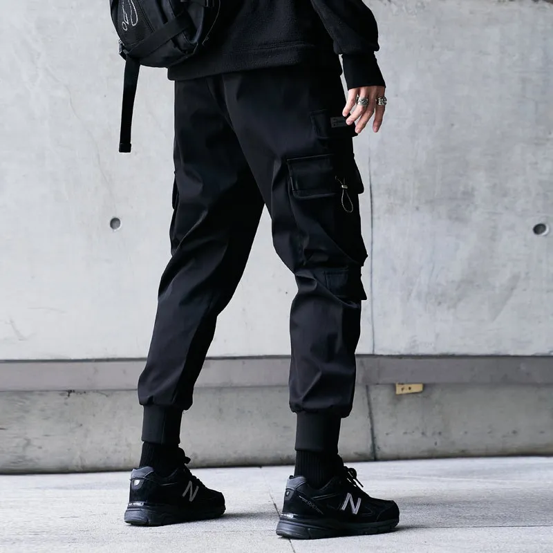 Chaifenko Black Streetwear Joggers