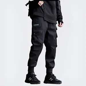 Chaifenko Black Streetwear Joggers