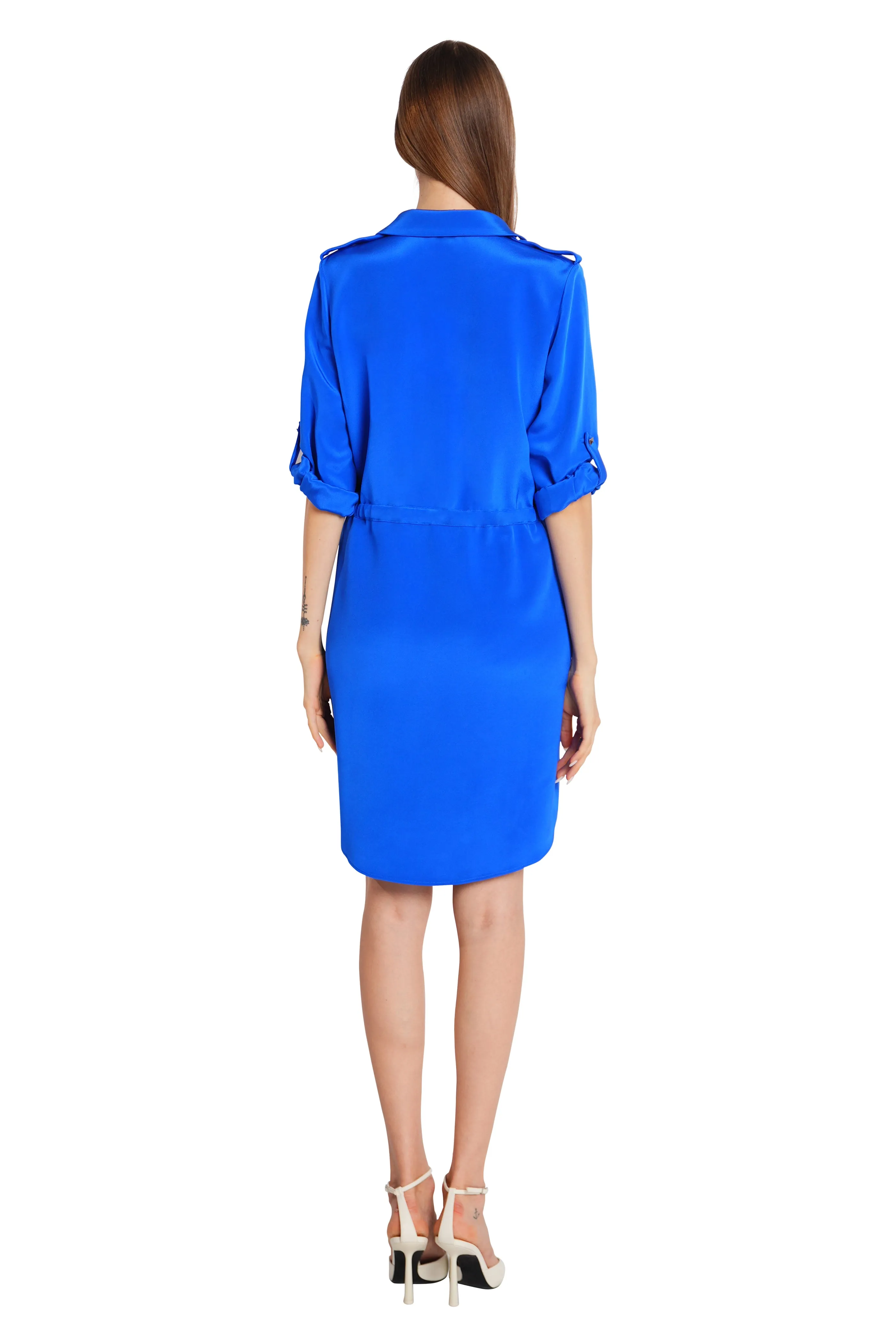 Charlie Silk Crepe Shirtdress