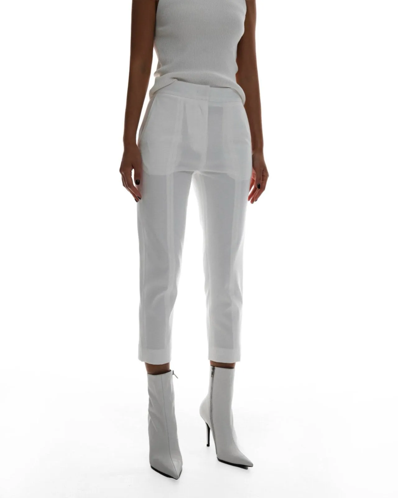 CLASSIC STITCHED DETAIL CAPRI TROUSERS