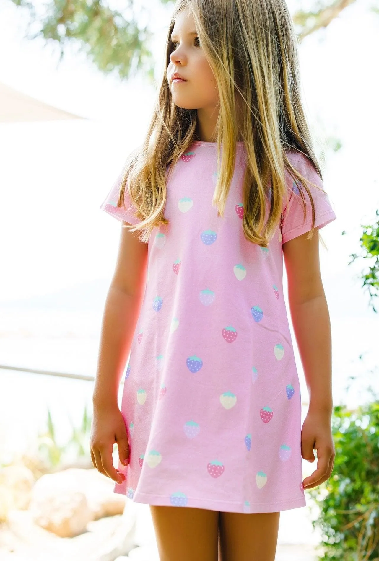 CLEARANCE DEAL - Sal & Pimenta - Girls Pink A Line T-Shirt Dress