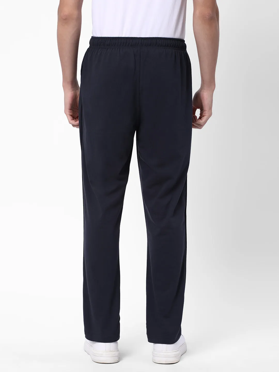 Cotstyle Men's Super Combed Cotton Regular-Fit Track Pants with Side Pocket, Colour Dark Grey-Style no.TP1101