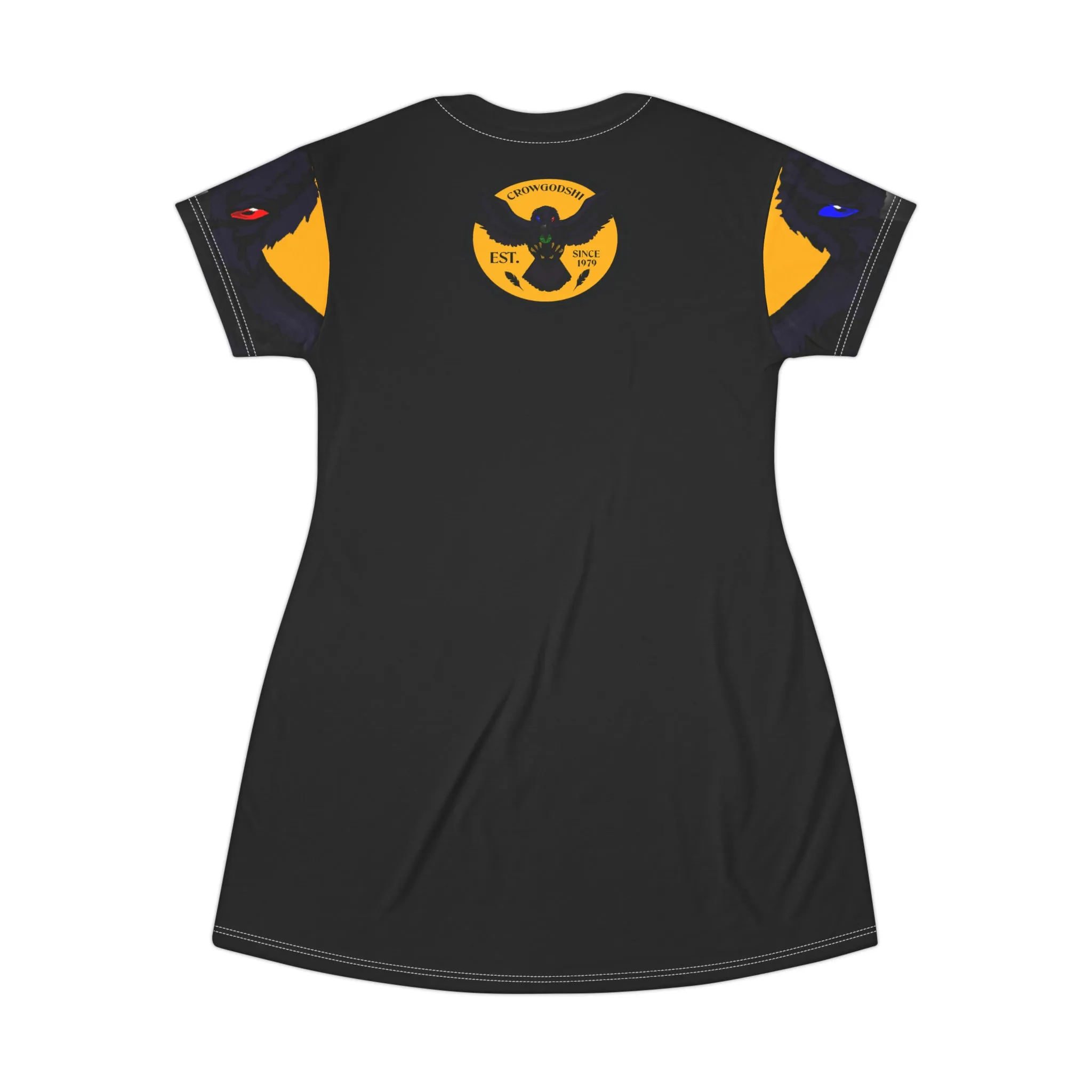 Crowgodshi First Generation T-Shirt Dress, GOLD LOGO