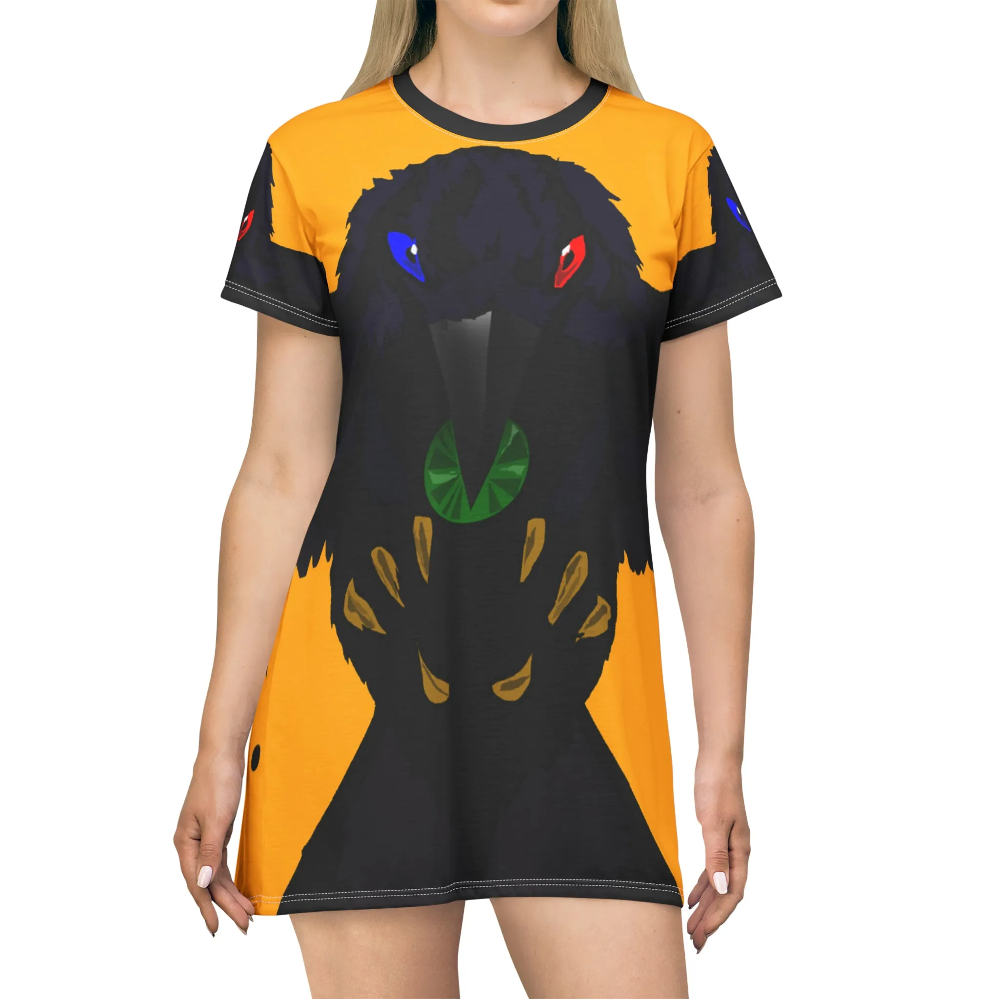 Crowgodshi First Generation T-Shirt Dress, GOLD LOGO