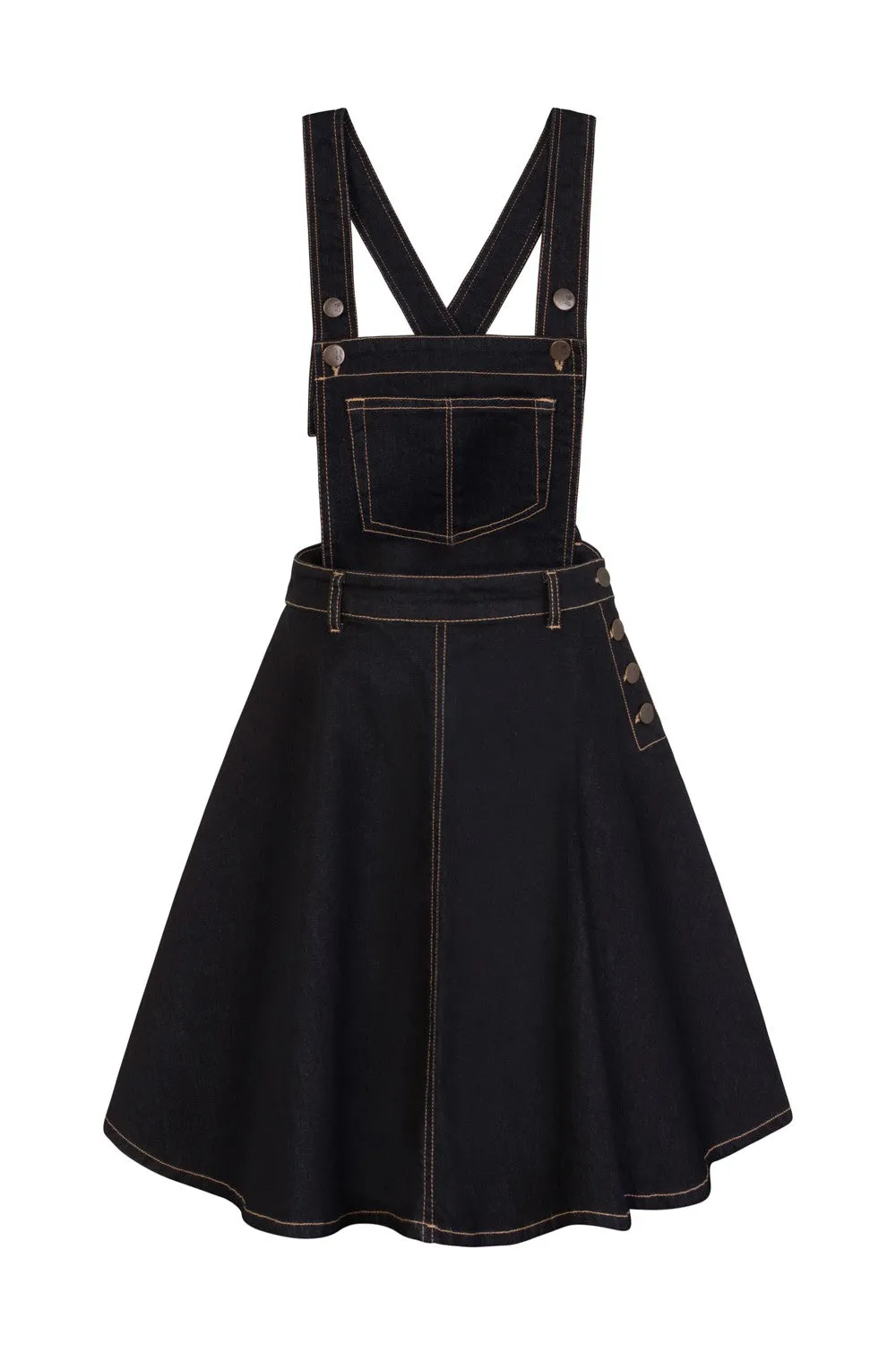 Dakota denim pinafore dress