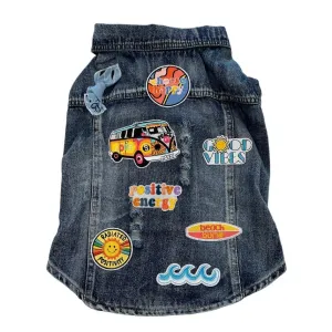 Denim Rocker Vest - Wide Pawsitivity Vest