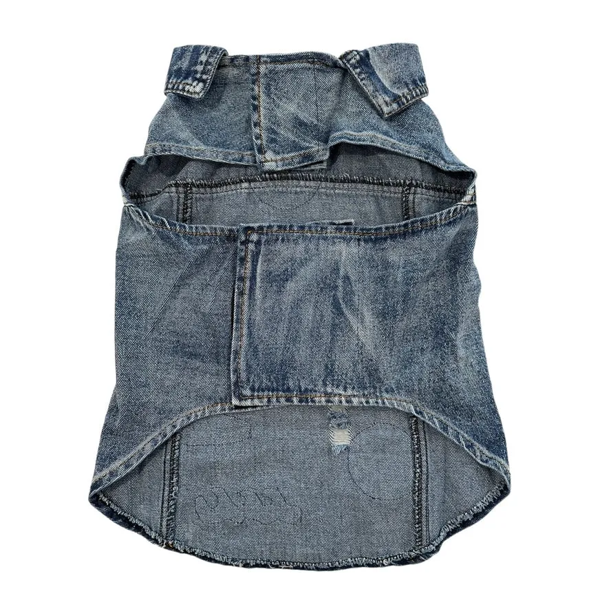 Denim Rocker Vest - Wide Pawsitivity Vest