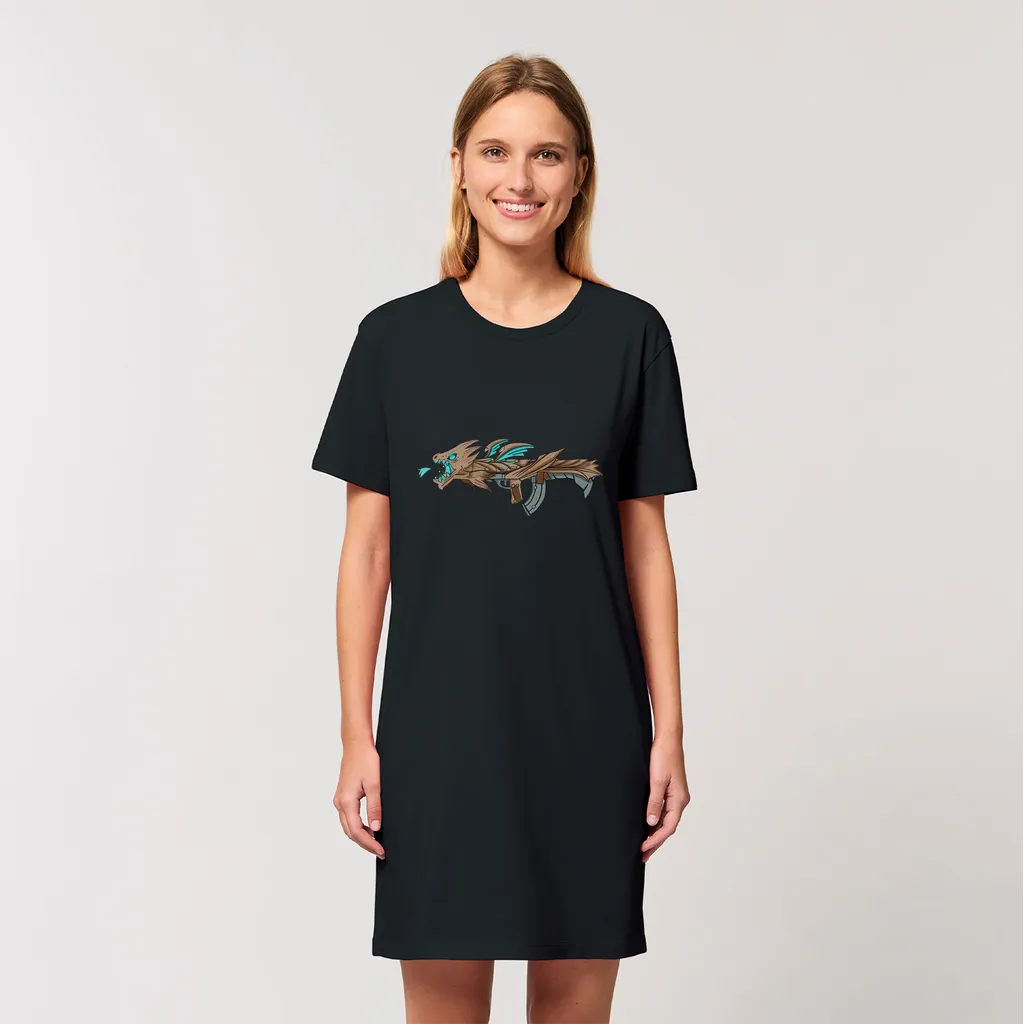 Dragon Gun Organic T-Shirt Dress