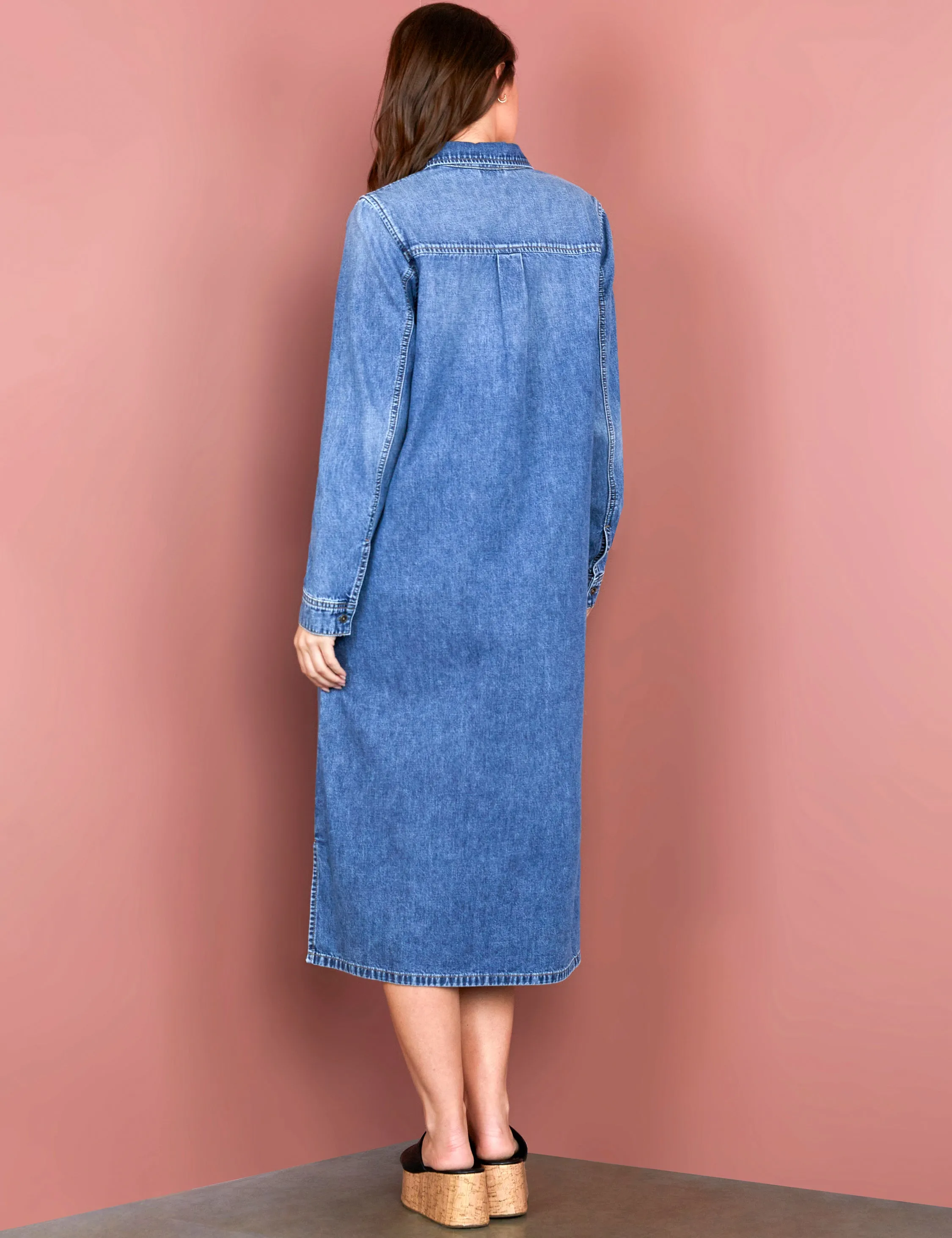 Fab Maxi Denim Shirtdress