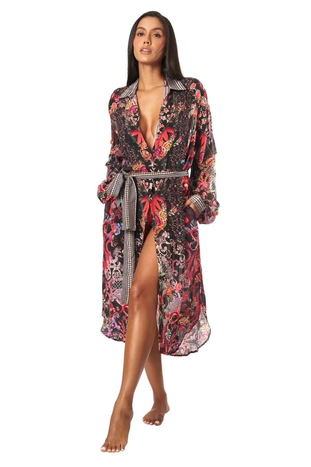 Forest Festival Easy Shirtdress Cover-Up