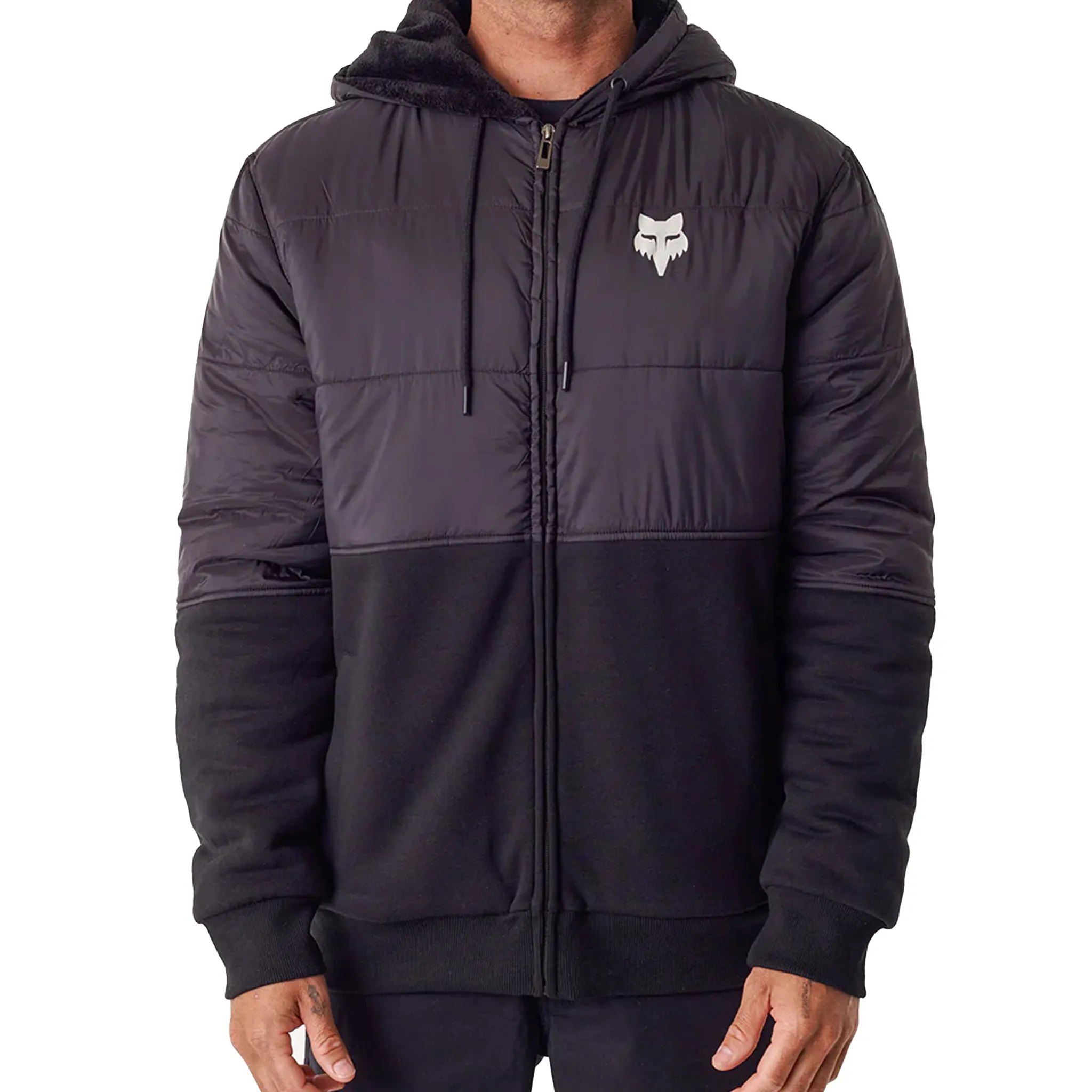 Fox Haven Sherpa Zip Hoodie (Black)