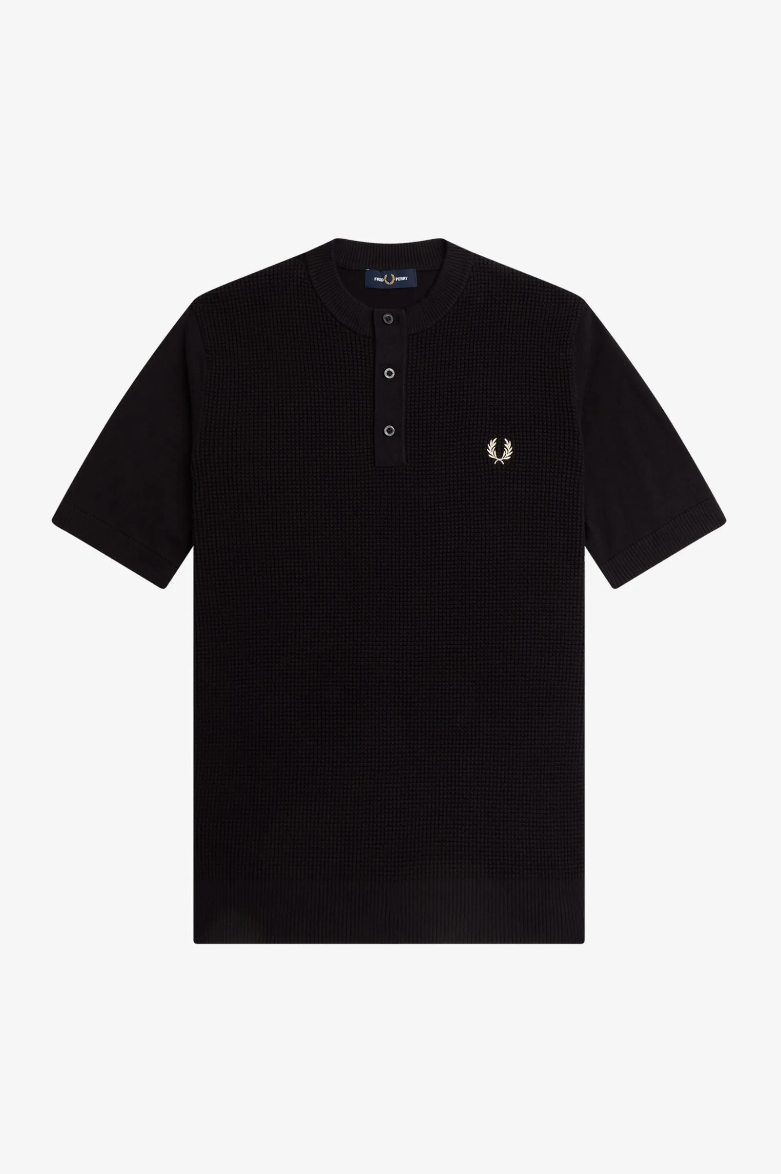 Fred Perry Waffle Stitch Henley Shirt