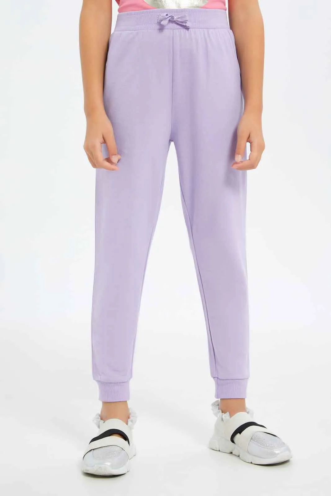 Girls Lilac Jogger Pants