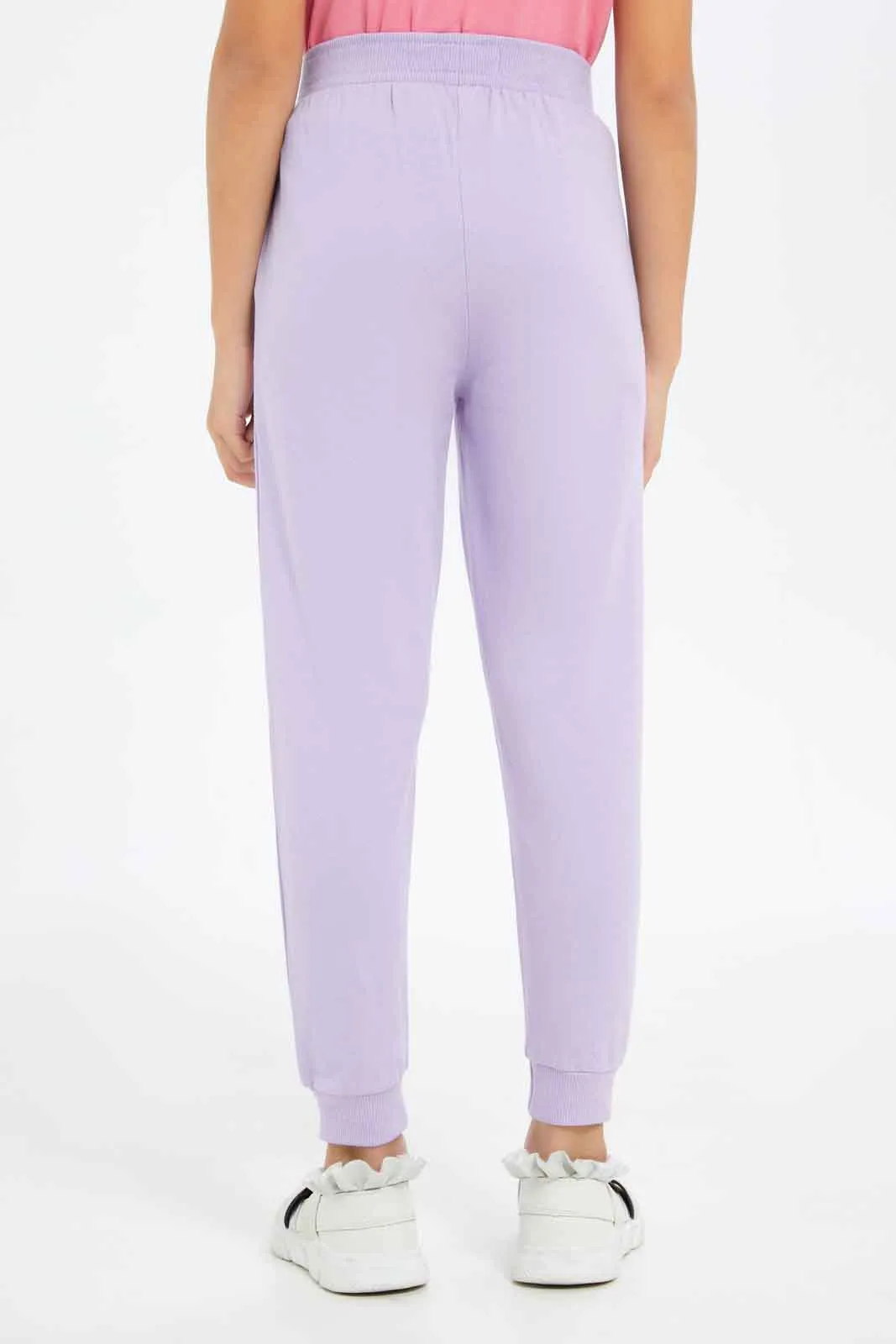 Girls Lilac Jogger Pants