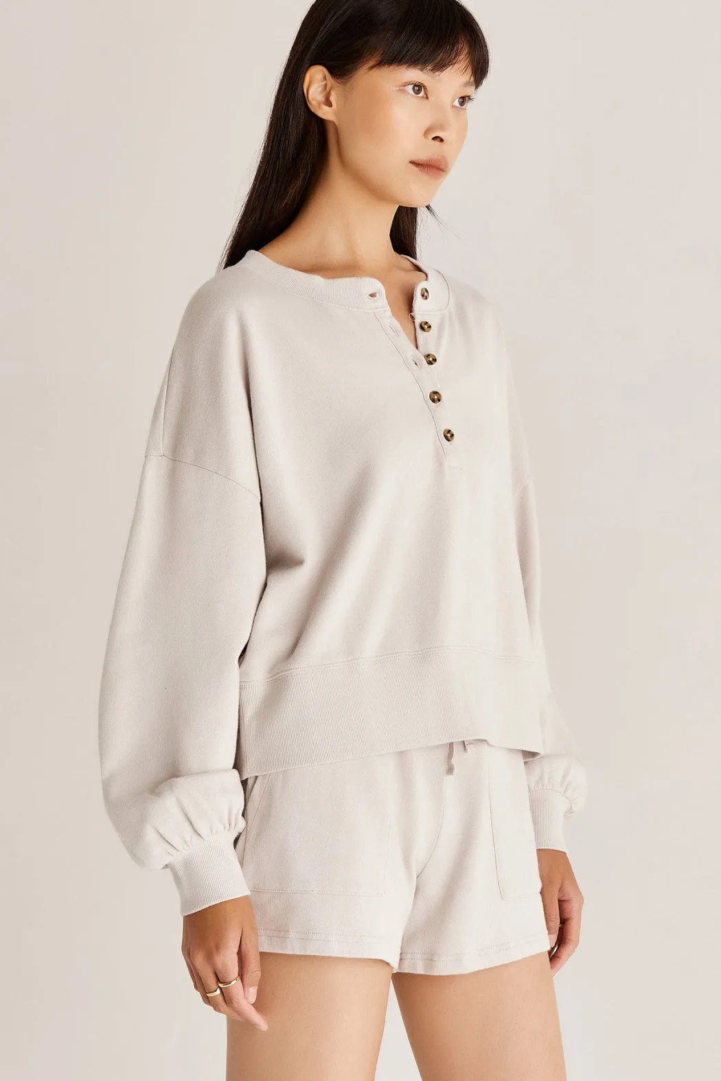 Hana Henley Sweatshirt