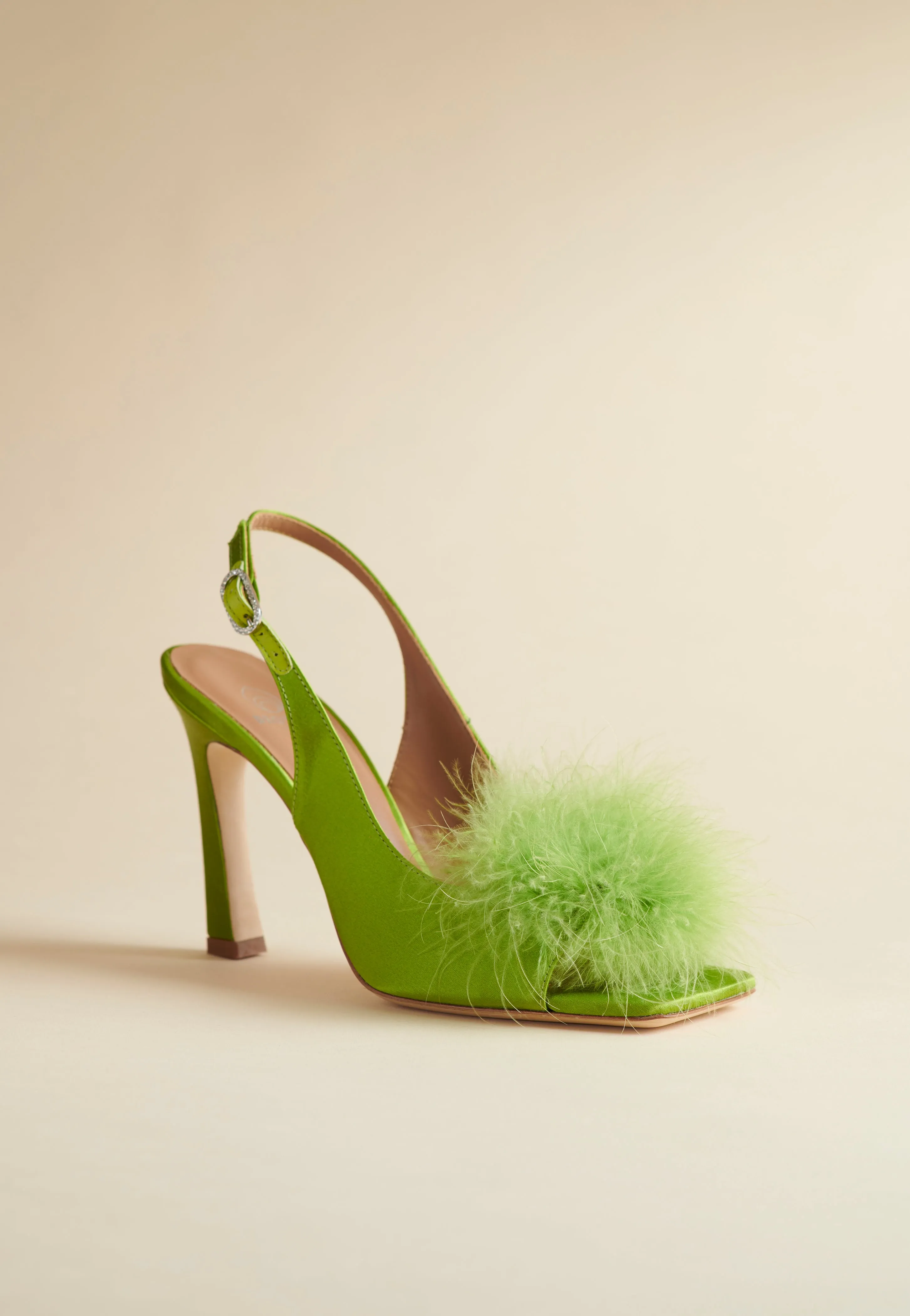 Holly Pump in Avocado Satin