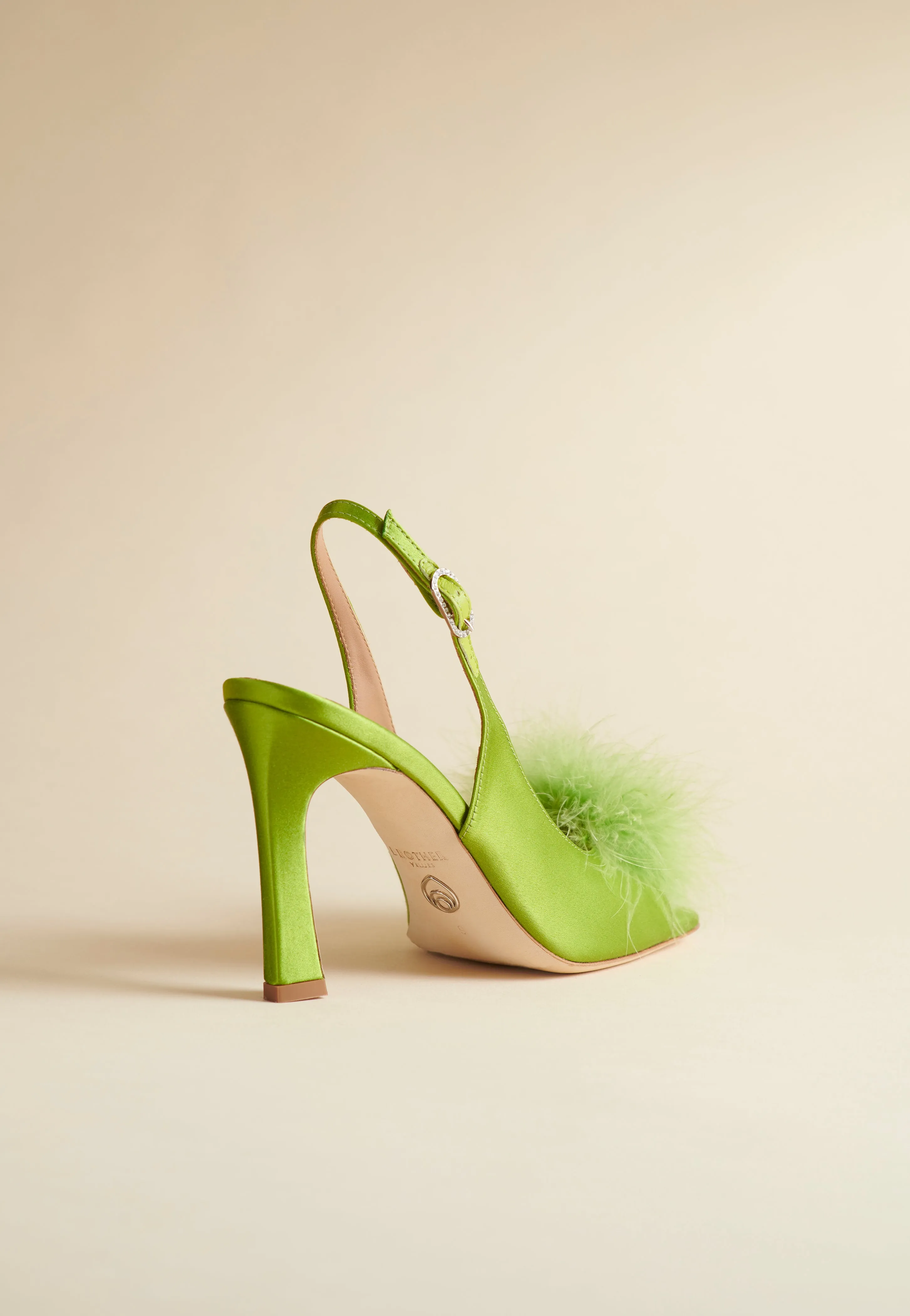 Holly Pump in Avocado Satin