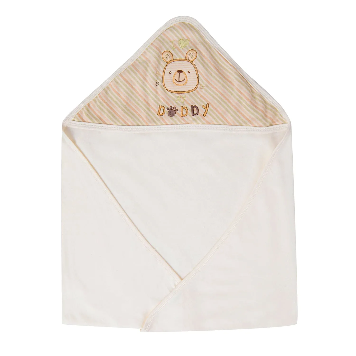 Hooded Wrapper 100% Cotton I Love My Daddy White