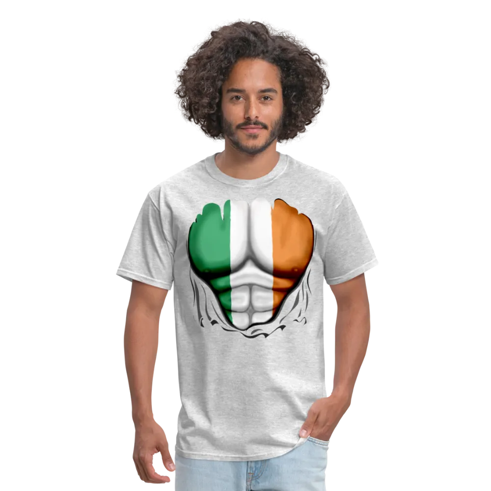 Ireland Flag Ripped Abs Men's Classic T-Shirt