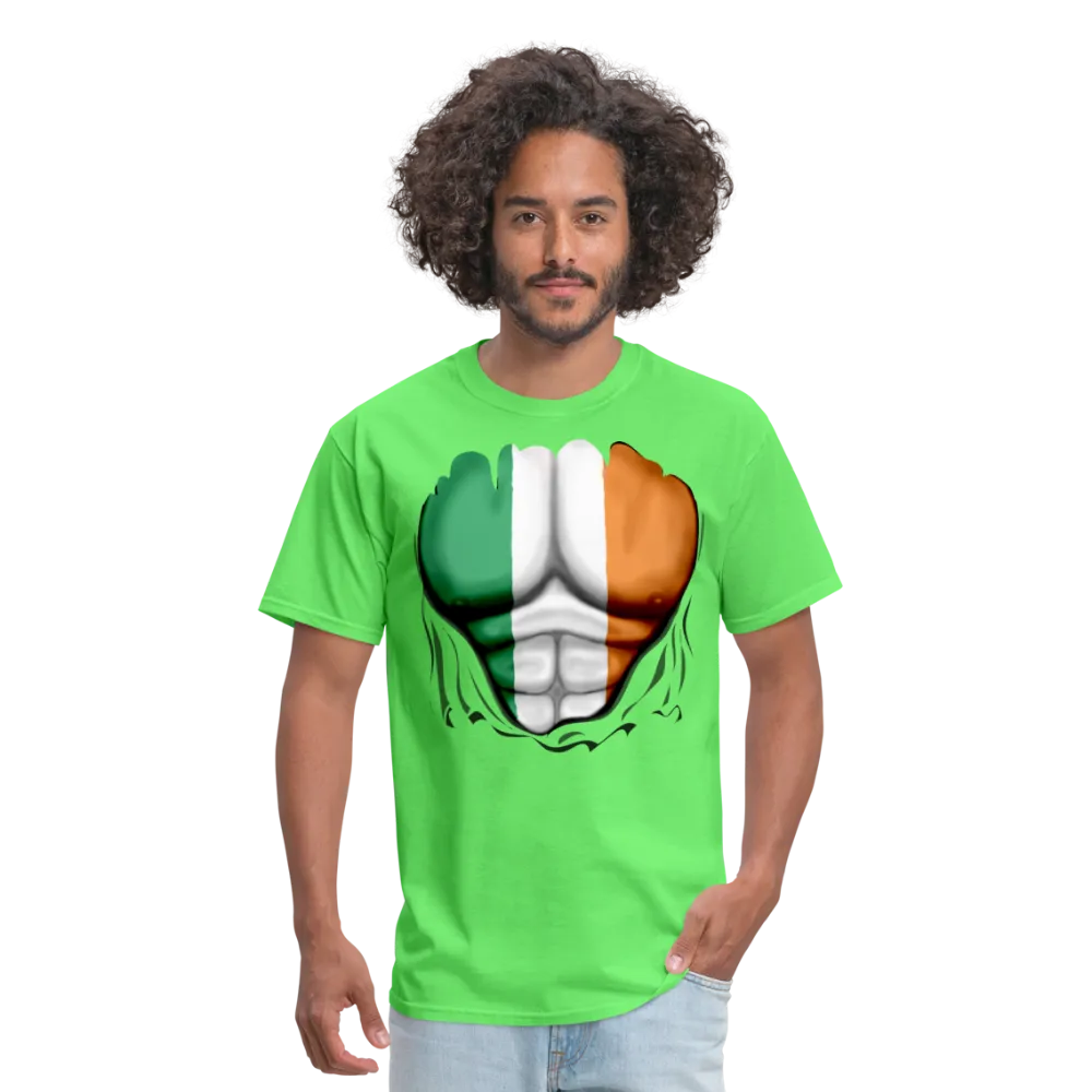 Ireland Flag Ripped Abs Men's Classic T-Shirt