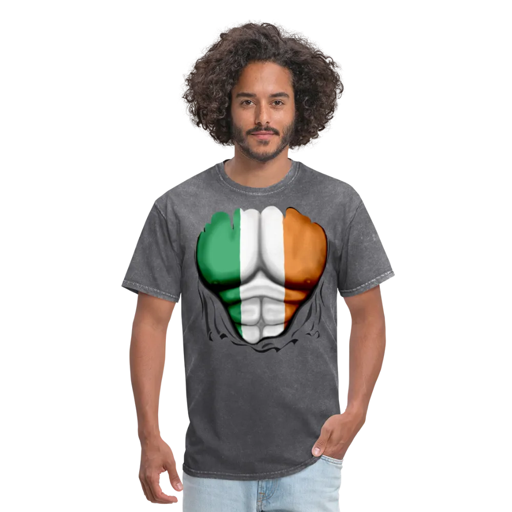 Ireland Flag Ripped Abs Men's Classic T-Shirt