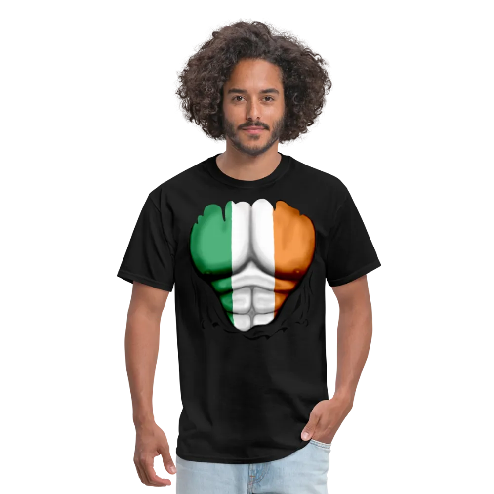 Ireland Flag Ripped Abs Men's Classic T-Shirt