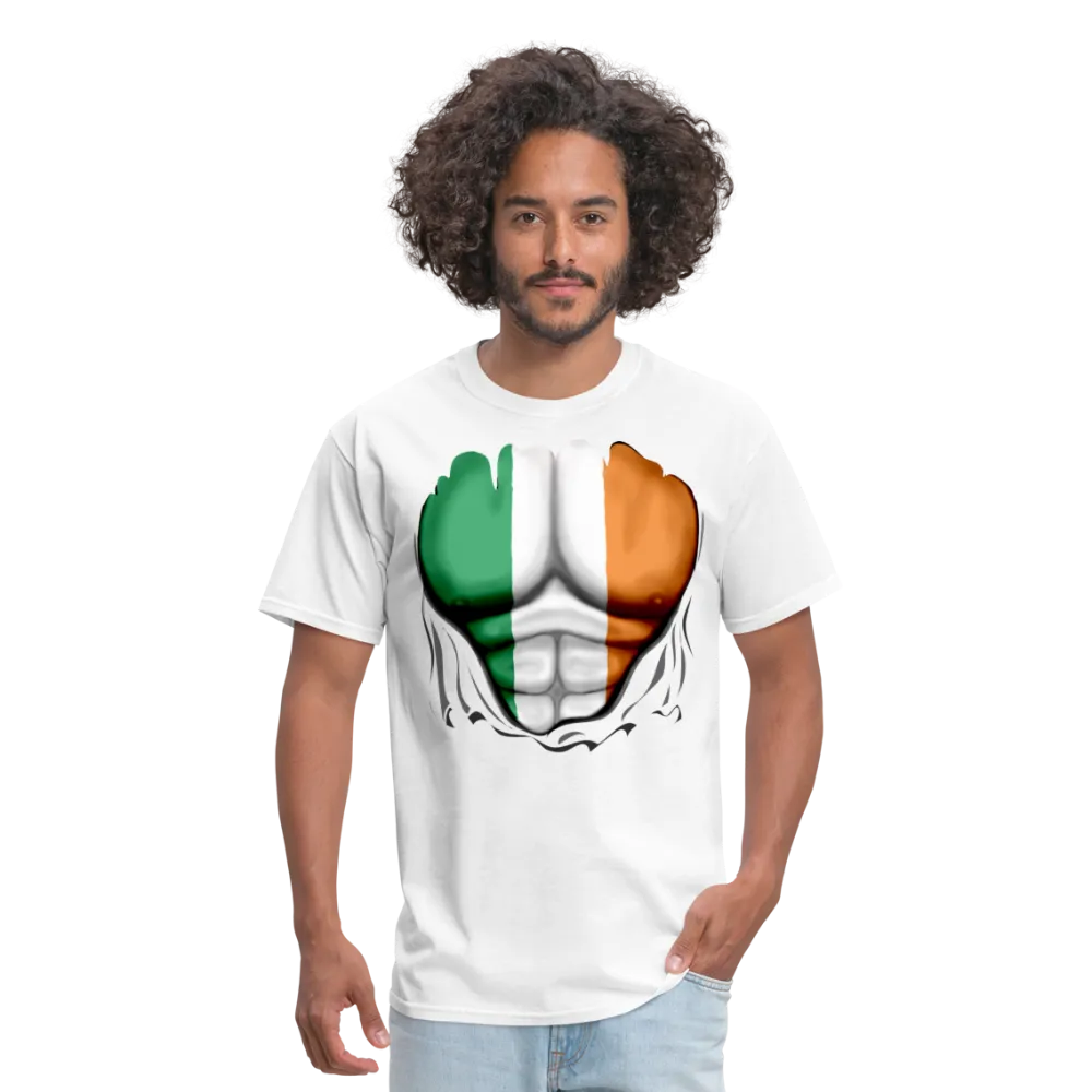 Ireland Flag Ripped Abs Men's Classic T-Shirt