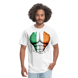 Ireland Flag Ripped Abs Men's Classic T-Shirt