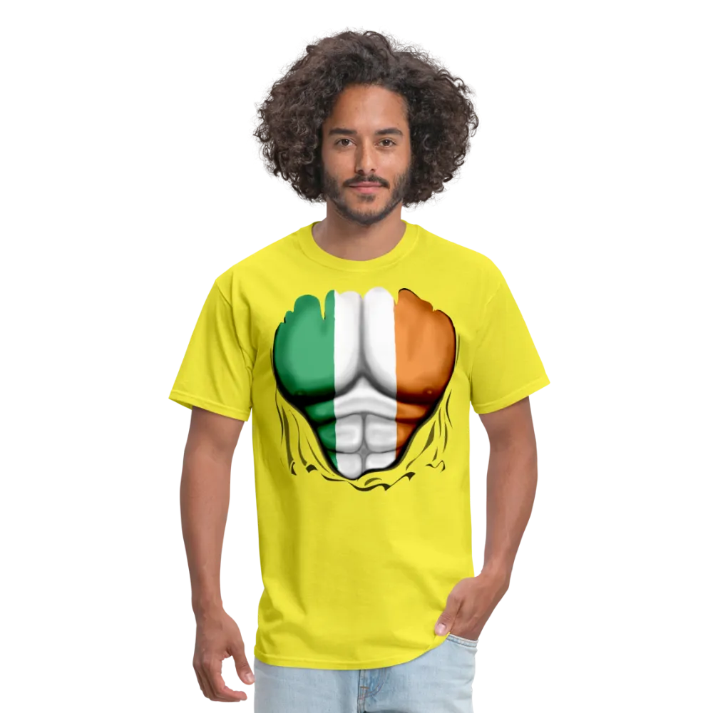 Ireland Flag Ripped Abs Men's Classic T-Shirt