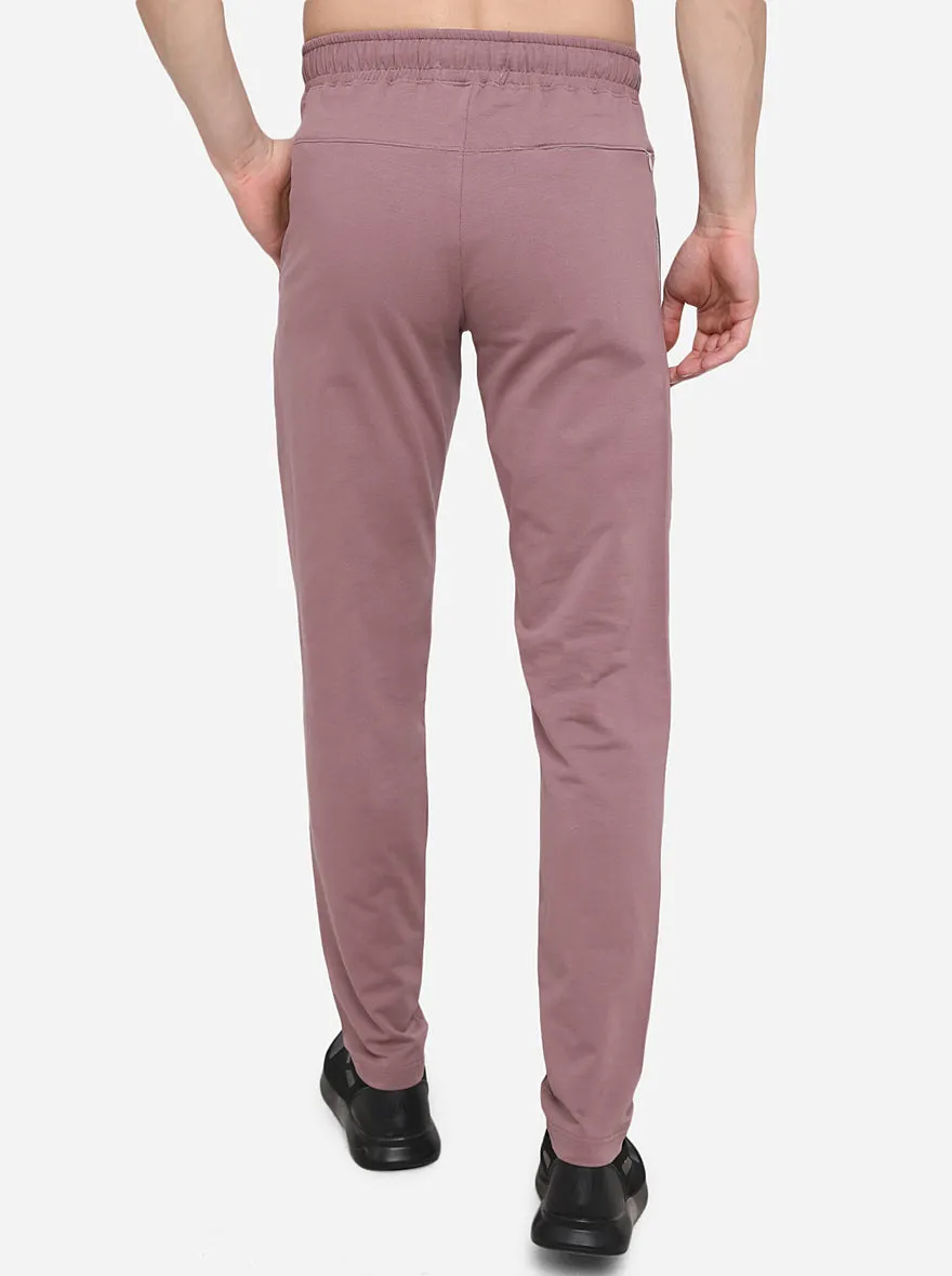 Island Pink Solid Slim Fit Track Pants | JadeBlue