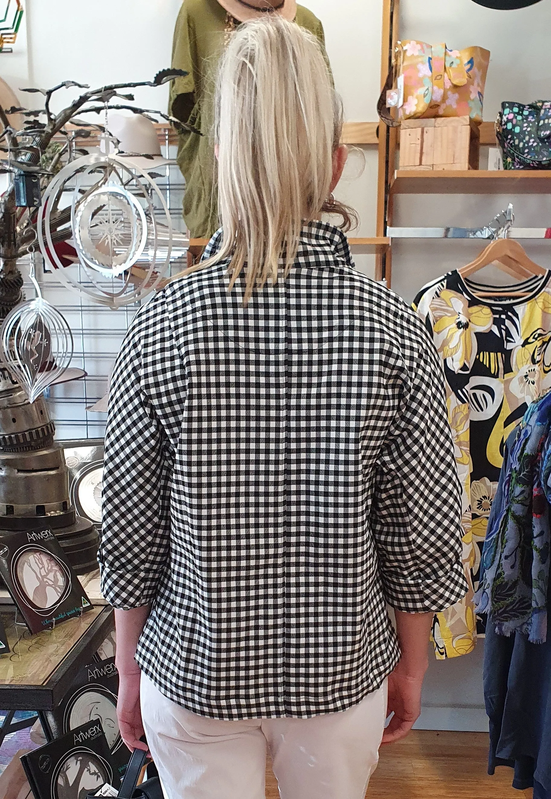 Jacket Lygon St Gingham Black Valia