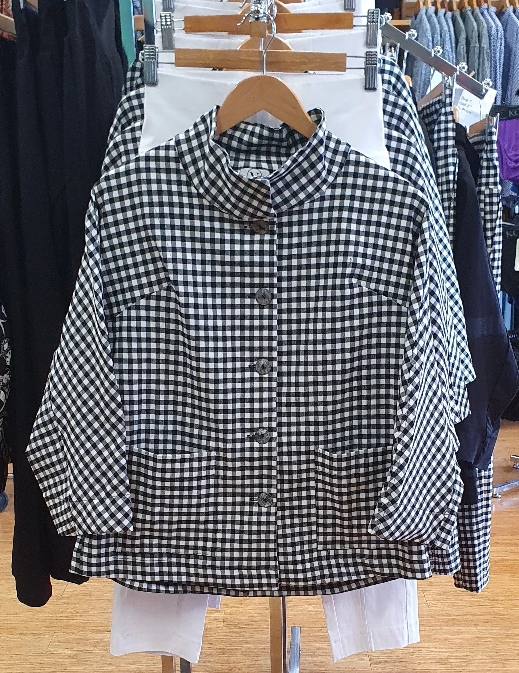 Jacket Lygon St Gingham Black Valia