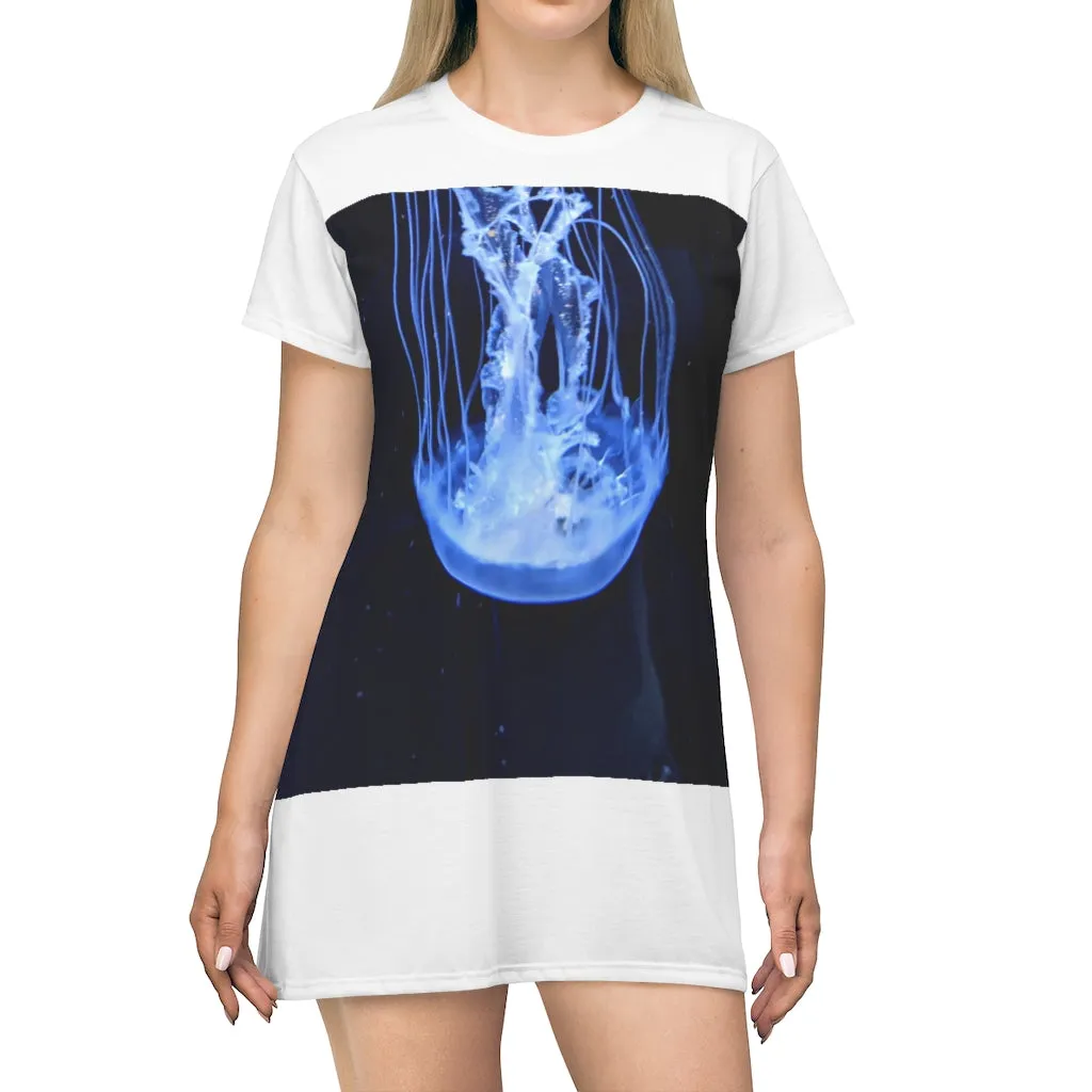 Jellyfish All Over Print T-Shirt Dress