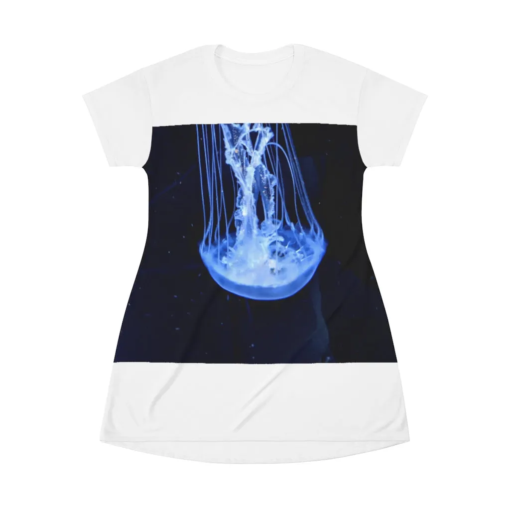 Jellyfish All Over Print T-Shirt Dress