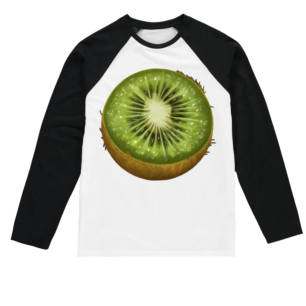 Kiwi Sublimation Baseball Long Sleeve T-Shirt